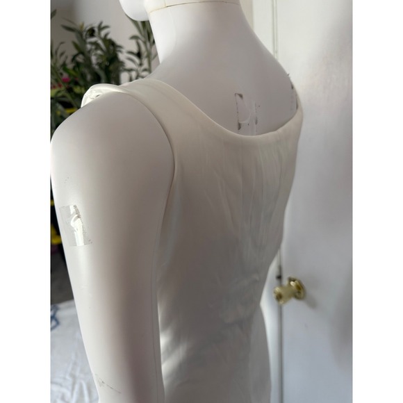 Commense White Maxi Dress Sheer Overlay Sleeveless Party Cocktail Dress‎ Size M - Picture 13 of 13